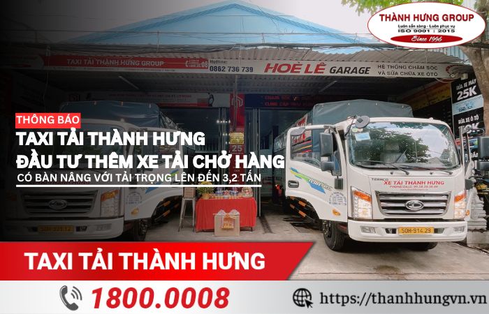 Đầu tư thêm xe tải 3,2 tấn có bàn nâng dài 6m