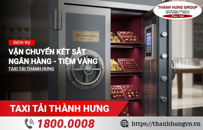 Dịch vụ di dời két sắt tiệm vàng, vận chuyển két sắt ngân hàng