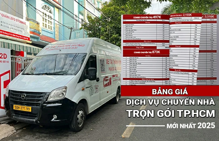 Giá dịch vụ chuyển nhà trọn gói TPHCM