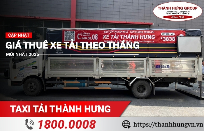 Giá thuê xe tải theo tháng