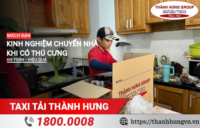 Kinh nghiệm chuyển nhà khi có thú cưng