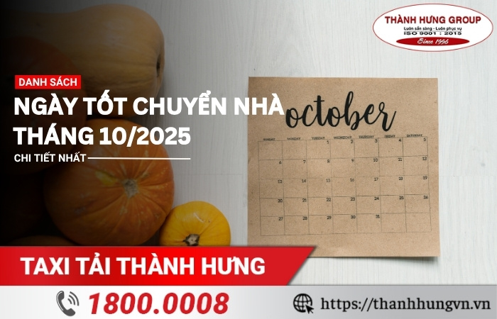Ngày tốt chuyển nhà tháng 10
