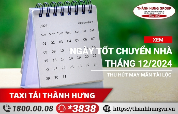 Ngày tốt chuyển nhà tháng 12