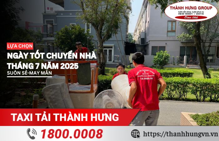 Ngày tốt chuyển nhà tháng 7