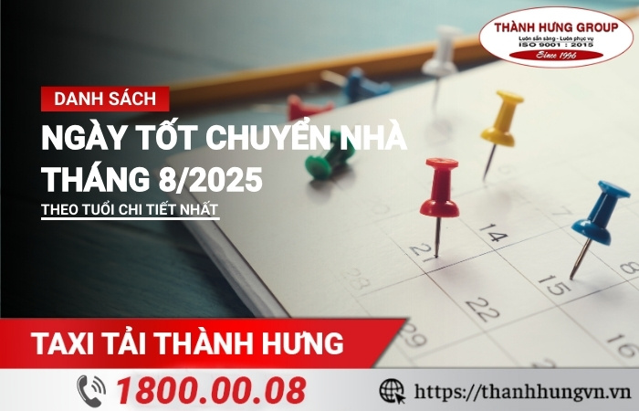 Ngày tốt chuyển nhà tháng 8