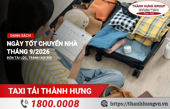 Ngày tốt chuyển nhà tháng 9