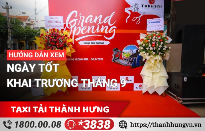 Ngày tốt khai trương tháng 9