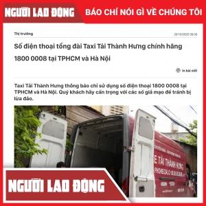 Số điện thoại tổng đài Taxi Tải Thành Hưng chính hãng 1800 0008 tại TPHCM và Hà Nội