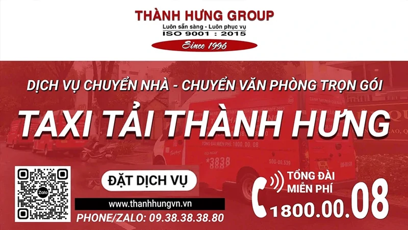 Taxi Tải Thành Hưng - Dịch vụ chuyển nhà, chuyển văn phòng trọn gói hàng đầu TPHCM