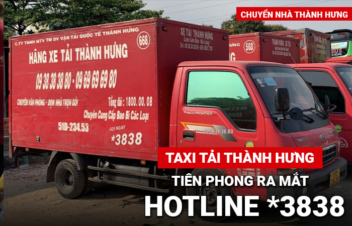 Taxi Tải Thành Hưng tiên phong ra mắt Hotline mới *3838