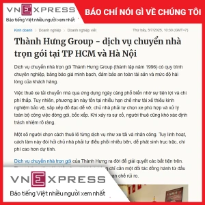 Thành Hưng Group - dịch vụ chuyển nhà trọn gói tại TP HCM và Hà Nội