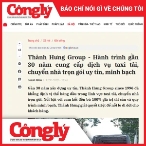 Thành Hưng Group - Hành trình gần 30 năm cung cấp dịch vụ taxi tải, chuyển nhà trọn gói uy tín, minh bạch