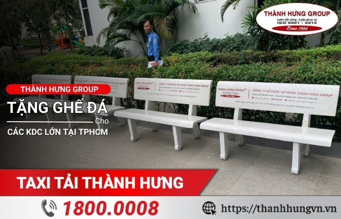 Thành Hưng Group tặng ghế đá cho các khu dân cư tại TPHCM