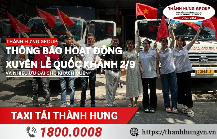 Thành Hưng Group thông báo làm việc xuyên lễ 2/9