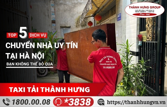 Top 5 dịch vụ chuyển nhà uy tín tại Hà Nội