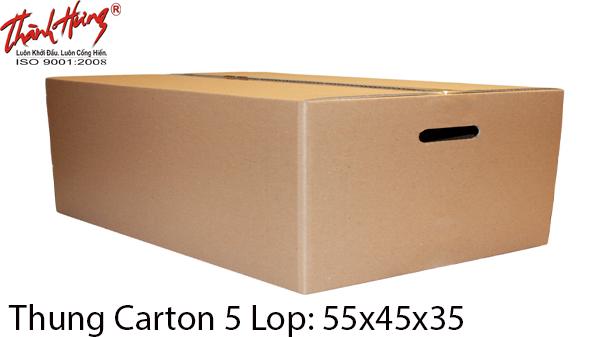 Thùng carton mới 5 lớp 55x45x35cm